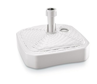 Podstavec pod slunečník UMBRELLA hranatý bílý 39x39 cm