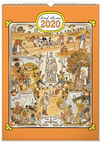 Nástěnný kalendář Josef Lada – Měsíce 2020, 33 × 46 cm