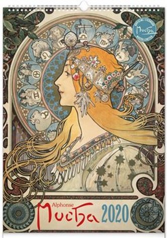 Kalendář nástěnný 2020 - Alfons Mucha, 33 × 46 cm