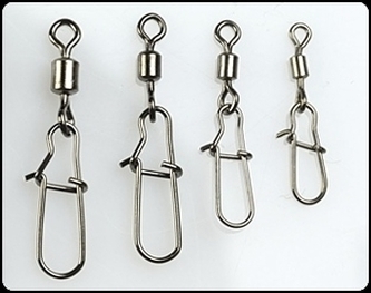 Rolling swivel with nice snap - Obratlík s karabínou velikost 12/10ks