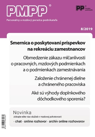 Personálny a mzdový poradca podnikateľa 8-2019