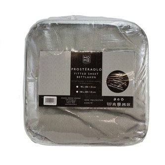 HOME ELEMENTS Prostěradlo 90 x 200 cm mikroflanel, UNI hvězdy šedá