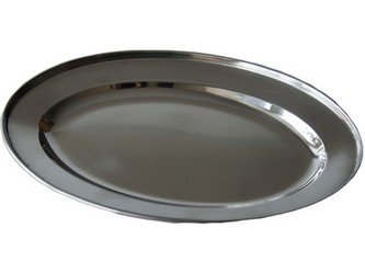 podnos ovál 30x20cm nerez
