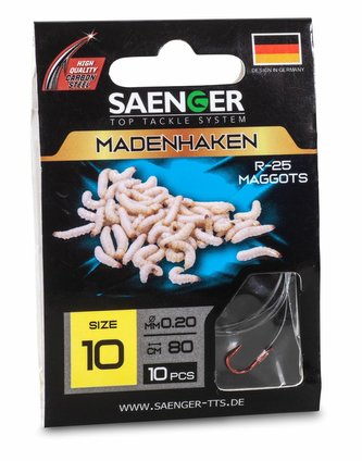 Návazec na chytání s červy Madenhaken R-25 vel. 8, 10 ks/bal