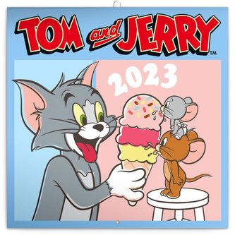 Kalendář 2023 poznámkový: Tom a Jerry, 30 × 30 cm