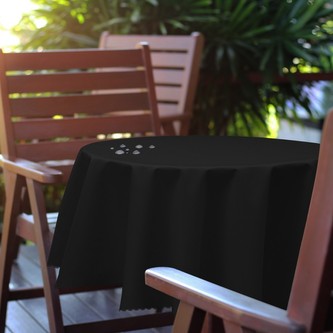 Venkovní kulatý ubrus GARDEN černá O 150 cm Mybesthome