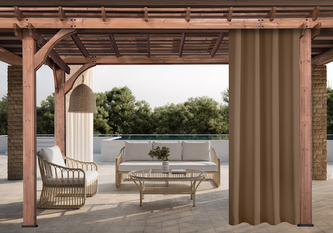 Venkovní zahradní závěs s tunýlkem JAMAICA světle hnědá 155x240 cm, (cena za 1 kus) MyBestHome