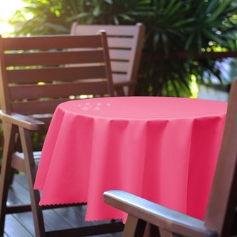 Venkovní kulatý ubrus GARDEN růžová, O 150 cm Mybesthome