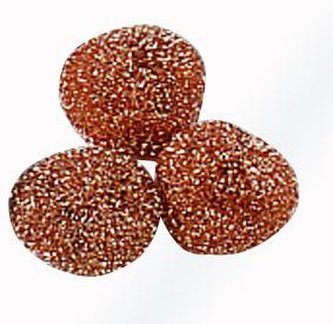 Drátěnka s měděným povrchem 3 ks,  7,9 x 2,1 cm