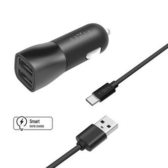Fixed autonab. USB-C čern,FIXCC15-2UC-BK