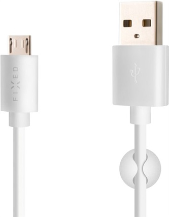 FIXED 1m microUSB kabel, bílý FIXD-UM-WH