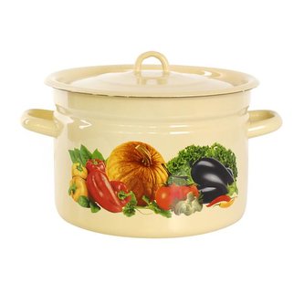 KASTROL S POKLICÍ SMALT 9L, BÉŽOVÝ