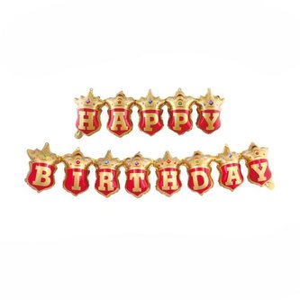 BALÓNEK NÁPIS HAPPY BIRTHDAY MINI KORUNKY FÓLIE