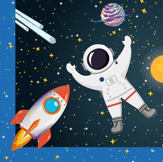 Papírové ubrousky Vesmír - Rocket Space 20 ks