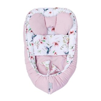 Hnízdečko s peřinkou pro miminko Velvet Belisima Kolibřík