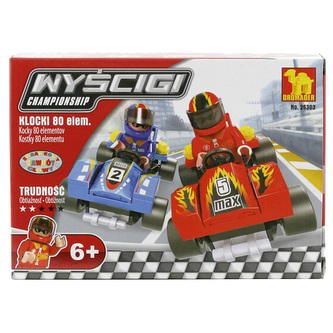 Stavebnice Dromader, Závodní auta, 80 dílků