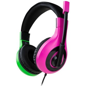 Headset Bigben Wired Stereo Pink + Green (Switch)