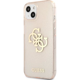 Guess TPU Big 4G Full Glitter Case iPhone 13 Mini zlatý