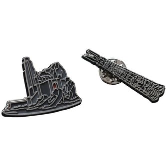 Set odznaků Lord of the Rings - Helms Deep and Orthanc