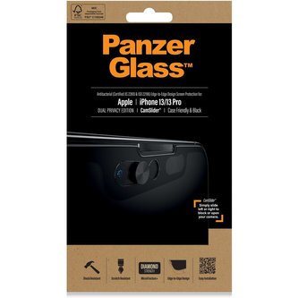PanzerGlass™ Edge-to-Edge Privacy pro Apple iPhone 13/13 Pro s CamSlider®