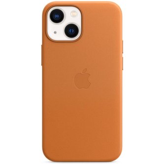 Apple kožený kryt s MagSafe na iPhone 13 mini zlatohnědý