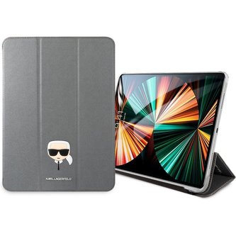 Karl Lagerfeld Head Saffiano pouzdro iPad Pro 11" stříbrné