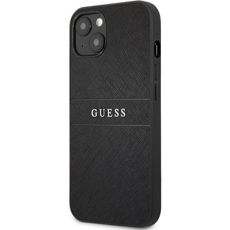 Guess PU Leather Saffiano Case iPhone 13 černý