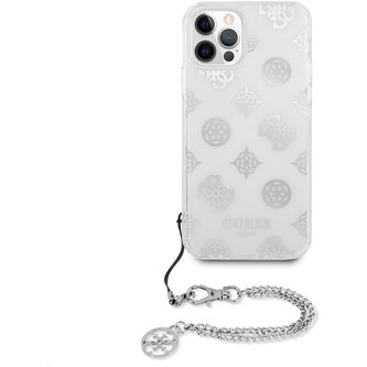 Guess PC Chain Peony kryt iPhone 12 Pro Max stříbrný