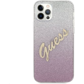 Guess PC/TPU vintage zadní kryt Apple iPhone 12 Pro Max růžový