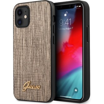 Guess Lizard kryt iPhone 12 mini 5.4" zlatý
