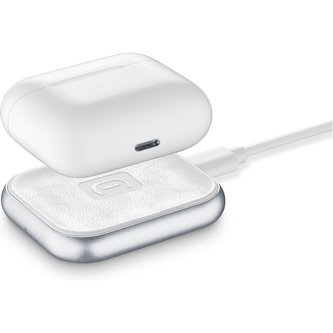 Cellularline Power Base bezdrátová nabíječka Apple Airpods/Airpods Pro bílá