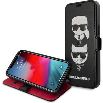 Karl Lagerfeld Heads Book pouzdro iPhone 12 Pro Max 6.7" černé