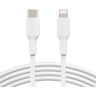 Belkin BOOST Charge USB-C/Lightning kabel, 1m, bílý