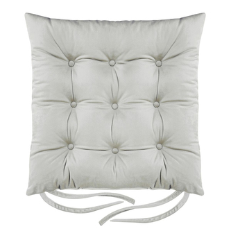 Sedák na židli BORNEO světle šedá 40x40 cm (cena za 1 kus) Mybesthome