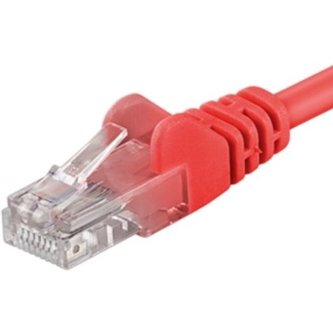 PremiumCord Patch kabel UTP RJ45-RJ45 level 5e červený 5m