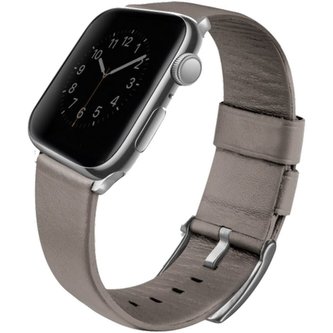 UNIQ Mondain kožený řemínek Apple Watch 45/44/42mm béžový