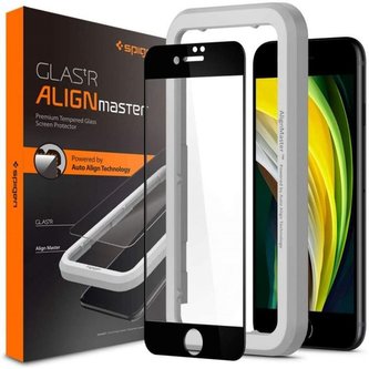 Spigen 3D tvrzené sklo Align FC Apple iPhone SE/8/7 černé