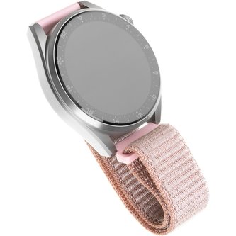 FIXED Nylon Strap nylonový řemínek s šířkou 22mm růžově zlatý