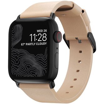Nomad Modern Slim kožený řemínek Apple Watch 41/40/38 mm béžový