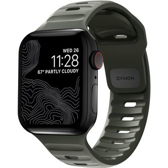 Nomad Sport Strap M/L pro Apple Watch 1/2/3/4/5/6/7/SE tmavě zelený