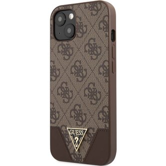 Guess 4G Hard Case Metal Logo Case iPhone 13 mini hnědý