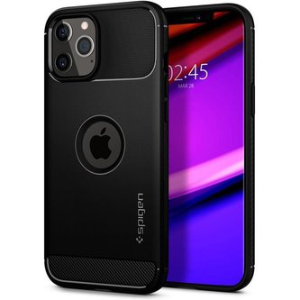 Spigen Rugged Armor kryt iPhone 12 / 12 Pro černý