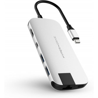 HyperDrive SLIM USB-C Hub Střibrný