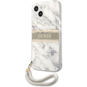 Guess TPU Marble Stripe Case iPhone 13 Mini šedý