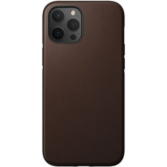 Nomad Rugged Leather MagSafe kryt Apple iPhone 12 Pro Max hnědý