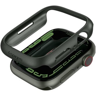 Spigen Thin Fit pouzdro Apple Watch 7 45mm zelené