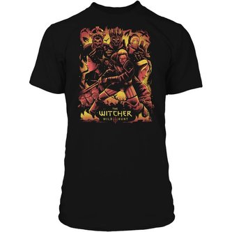 Tričko The Witcher 3 Heroes and Monsters Premium 2XL