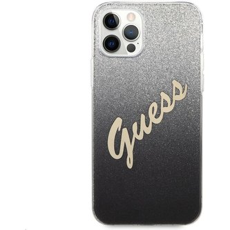 Guess PC/TPU vintage zadní kryt Apple iPhone 12 Pro Max černý