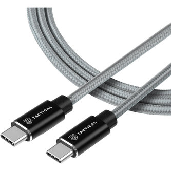Tactical Fast Rope Aramid Cable USB-C/USB-C (100W 20V/5A) 0,3m šedý