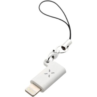 FIXED Link redukce pro nabíjení a datový přenos z microUSB na Lightning bílá